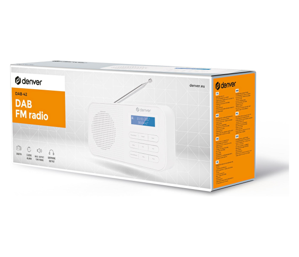 Denver Kompaktowe radio DAB+/FM Denver DAB-42 białe - 1535043 - zdjęcie 4